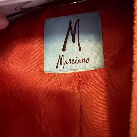 Marciano Orange Suede Trench Coat - Picture 8 of 9